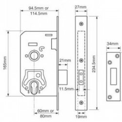 Union L2170 Mortice Deadlock