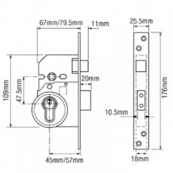 Union 222441 BS Euro Sashlock