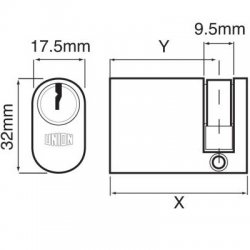 Union 2x1 Oval Single Cylinder