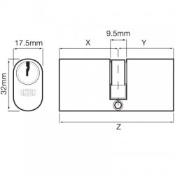 Union 2x6 Oval Double Cylinder