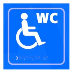 Braille Disabled Toilet Sign  