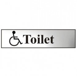 Disabled Toilet Self Adhesive Metal Strip Sign