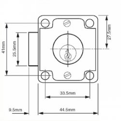 Union 4106 Cylinder Cupboard Lock