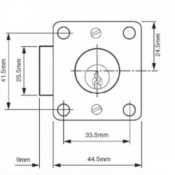 Union 4110 Cylinder Cupboard Lock