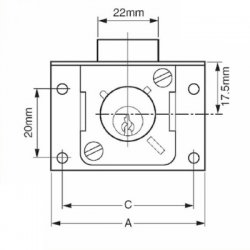 Union 4138 Cylinder Springbolt Cut Cupboard Till Lock