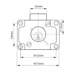 Union 4148 Cylinder Springbolt Cupboard and Till Lock