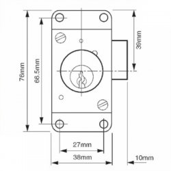 Union 4143 Cylinder Cupboard Lock