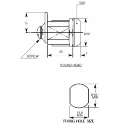 1336 20mm Camlock Round Head