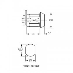 Lowe and Fletcher 2106 Nut Fix 20mm Camlock