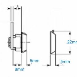 Square Mini 8mm Nut Fix Camlock