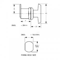 Mini T Handle Cam Lock 2603