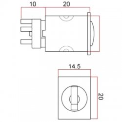 Huwil UL0164 Furniture Lock