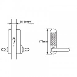 Codelocks CL500 Digital Lock No Latch