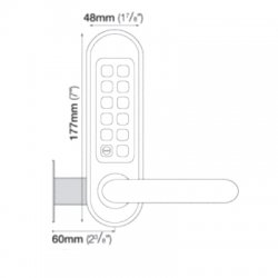 Codelocks CL500 Digital Lock With Tubular Latch