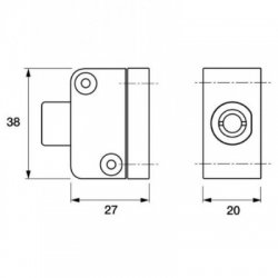 Chubb 8K102M  Push To Lock Casement Window Lock