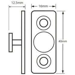 Mila Restrictor Catch Stud Plate