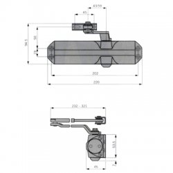 Dorma TS68 Size 2 to 4 Overhead Door Closer