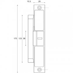 Monitored Electric Strike Dual Voltage 12v or 24v DC