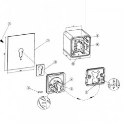 Roller Shutter key switch with Cylinder