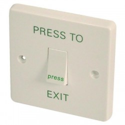 Asec 4096P White Momentary 1 Gang Exit Button