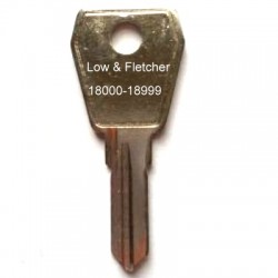 Lowe & Fletcher 18000 to 18999 Cabinet Keys