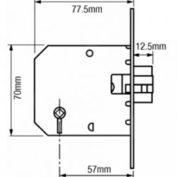 Union Bathroom Clawbolt Lock 75MM