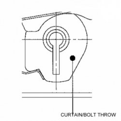 Chubb Lever Curtain Bolt Throw