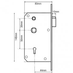 Chubb 3R35 Upright Five Detainer Locking Latch