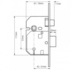 Union 2234E 5 Lever Mortice Sash Lock