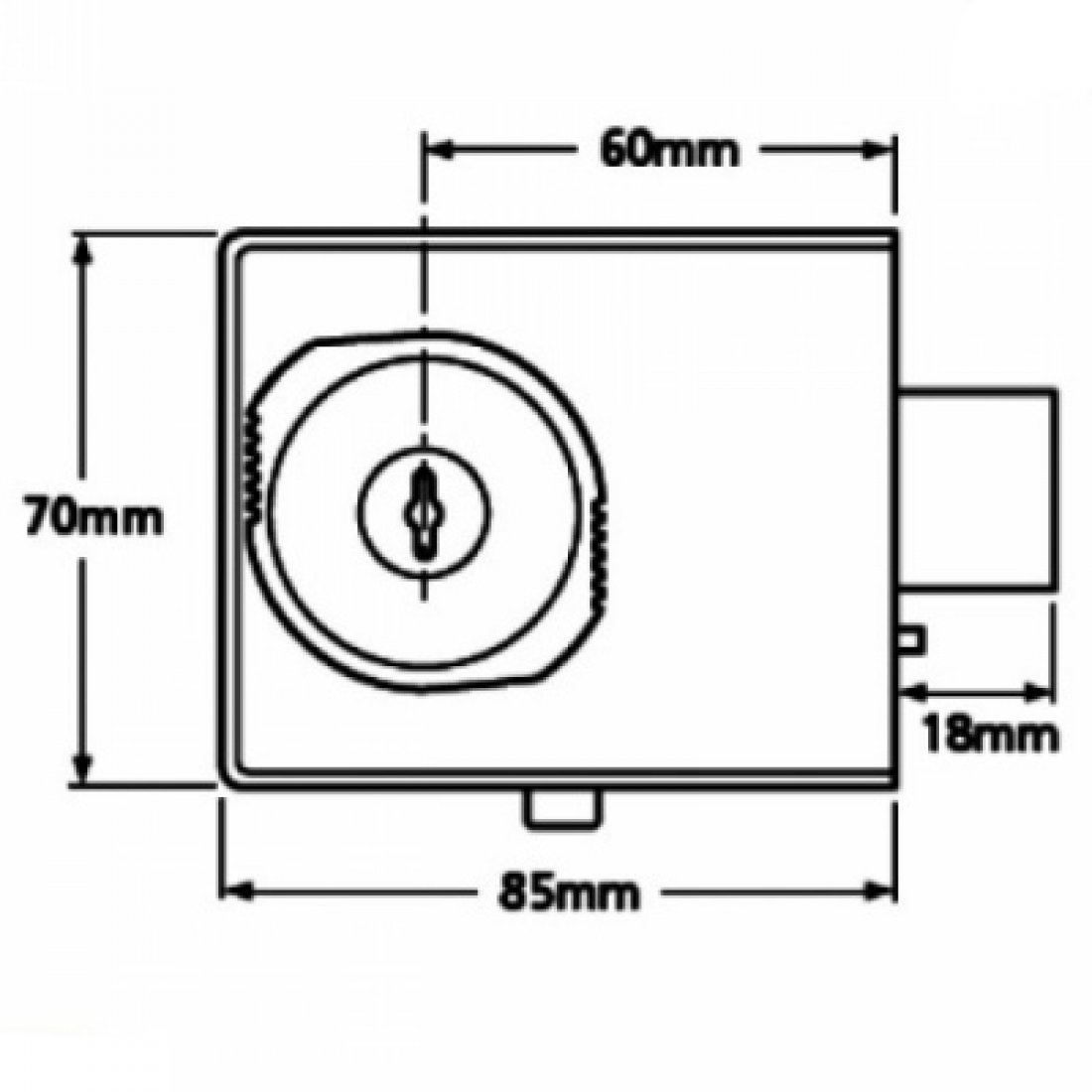 Union 4L67E BS3621 2007 Rim Deadbolt Lock