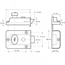 Yale 77 Nightlatch Case Only