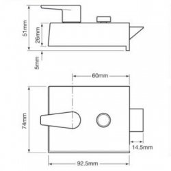 Union 1028 60mm Cylinder Night Latch