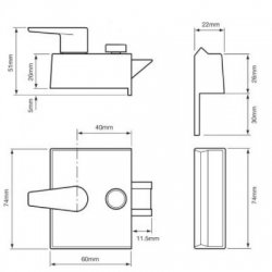 Union 1037 40mm Cylinder Nightlatch