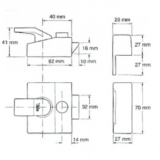 Yale 85 40mm Deadlocking Nightlatch