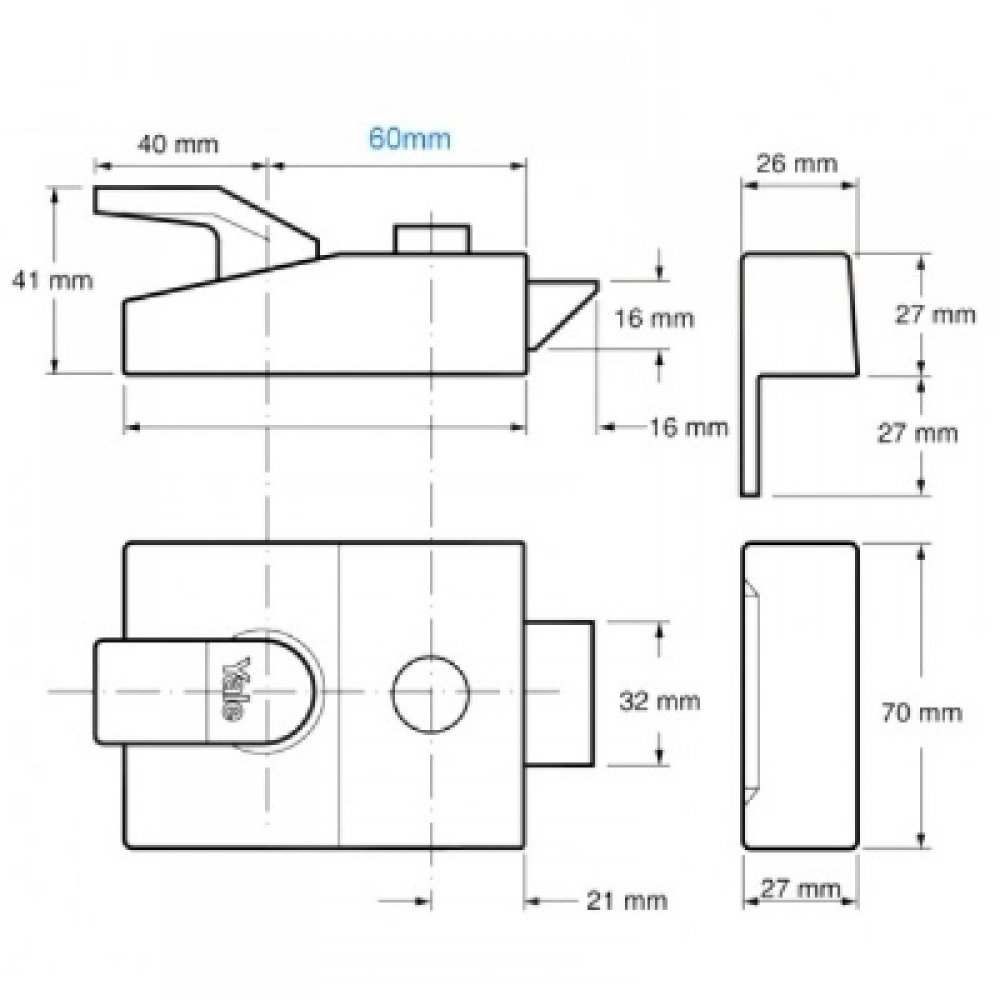 Yale 89 60mm Deadlocking Nightlatch