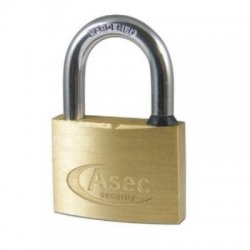 Asec Open Shackle Brass Padlock