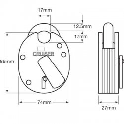 Union 1K21 Cruiser Closed Shackle Padlock