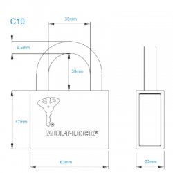 Mul-T-Lock Interactive C Series Padlock