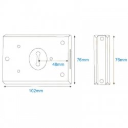 Yale 402 2 Lever Rim Deadlock