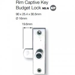 Captive Key Budget Lock Rim Mounted