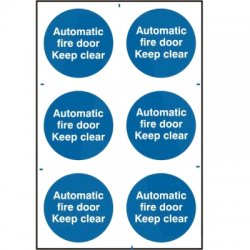 Automatic Fire Door Keep Clear Sign