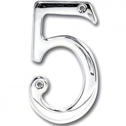 Metal Numerals Chrome and Brass