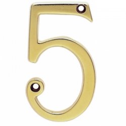 Metal Numerals Chrome and Brass