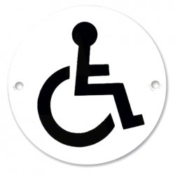 Disabled Anodised Aluminium Synbol