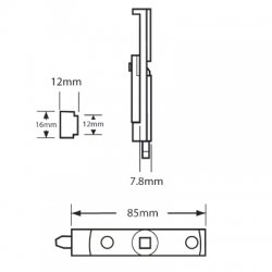 Mila French Door & Window Shootbolt - Small Finger Operated