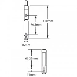 Mila French Door & Window Shootbolt - Large Finger Operated