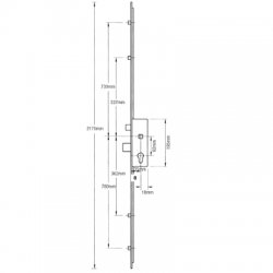 Fuhr Lever Operated Latch Deadbolt 4 Roller