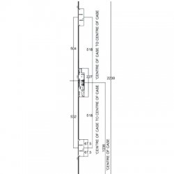 Fullex XL Lever Operated Latch Hookbolt 2 Hook 2 Anti Lift 2 Roller