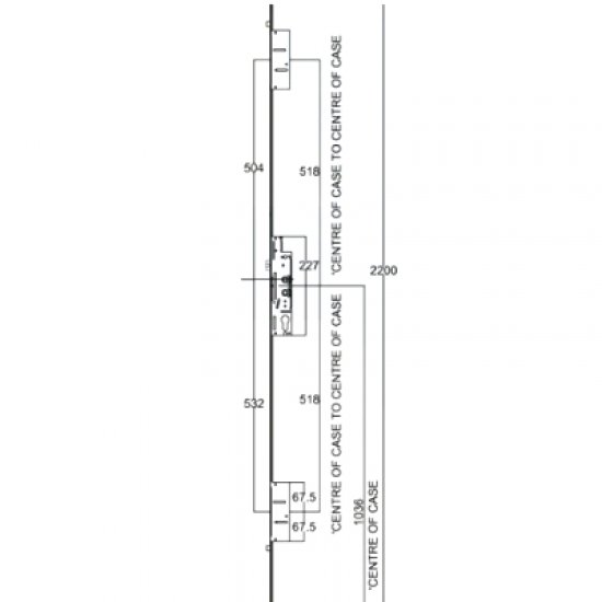 Fullex XL Lever Operated Latch Hookbolt 2 Hook 2 Anti Lift 2 Roller