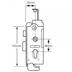 Union Everest 3 Point Centre Case Lock